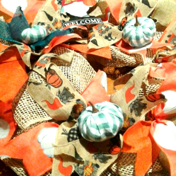 Gnomes, Gnomes Wreath, Door Wreath, Farm Wreath,Pumpkin Harvest FINAL SALE - Picture 7 of 7